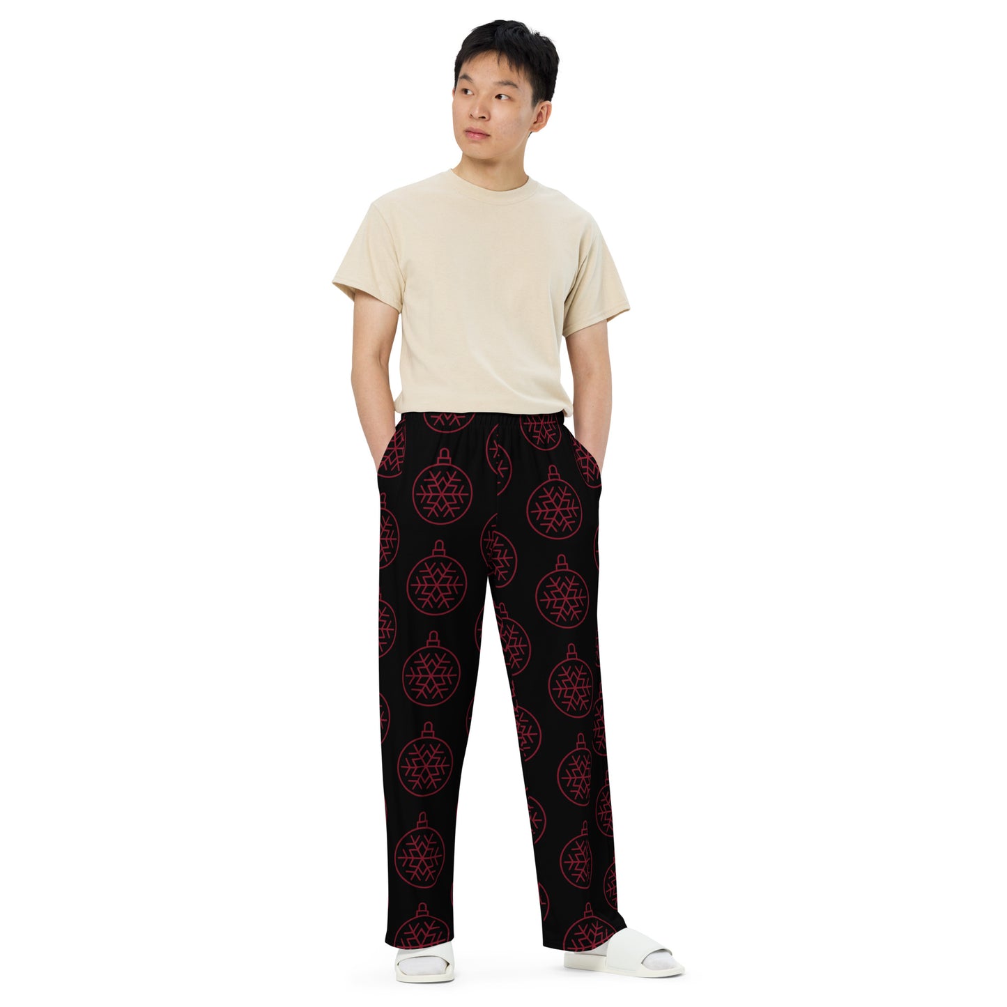 RED ORNAMENT UNISEX LOUNGE PANTS