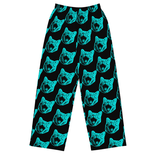 ELECTRIC BLUE CAT UNISEX LOUNGE PANTS