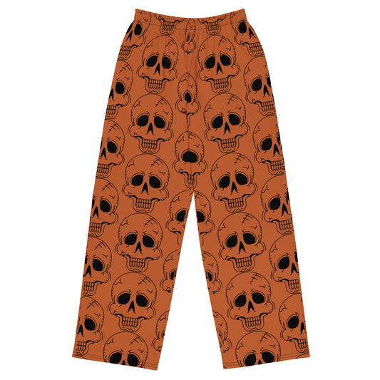 ORANGE LAUGHING SKULL UNISEX LOUNGE PANTS