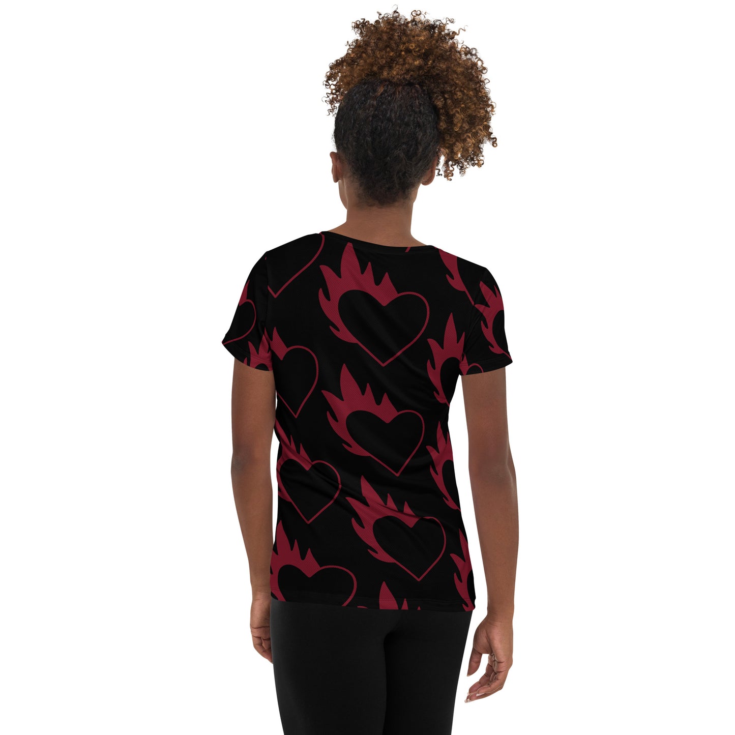 FLAMING HEART ATHLETIC TEE