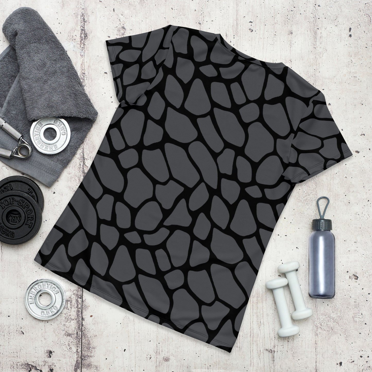 GRAY SNAKESKIN ATHLETIC TEE
