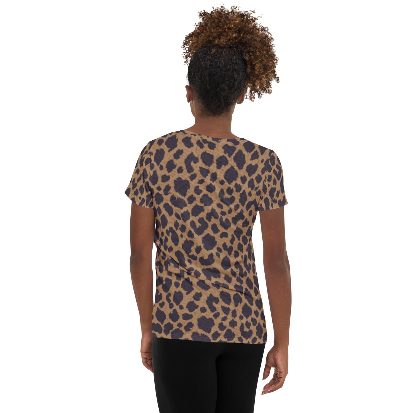 LEOPARD PRINT ATHLETIC TEE