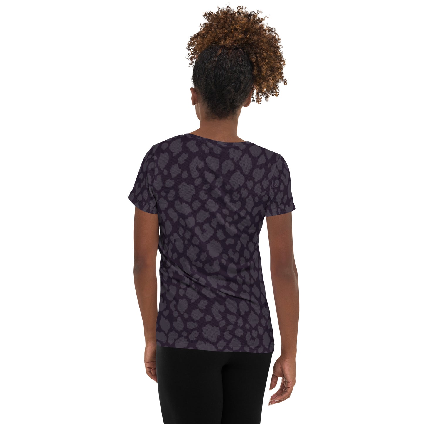 BLACK LEOPARD ATHLETIC TEE