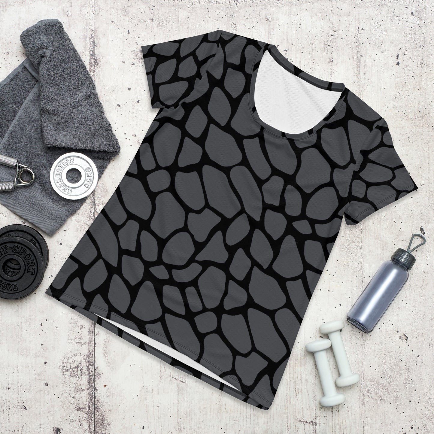 GRAY SNAKESKIN ATHLETIC TEE