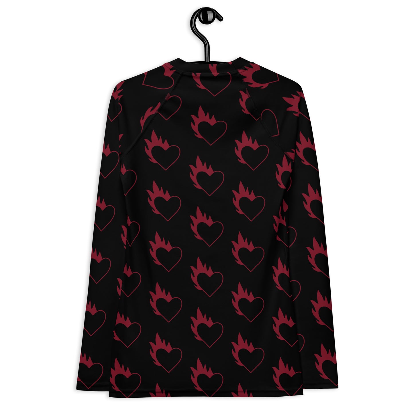 FLAMING HEART WOMEN'S RASH GUARD