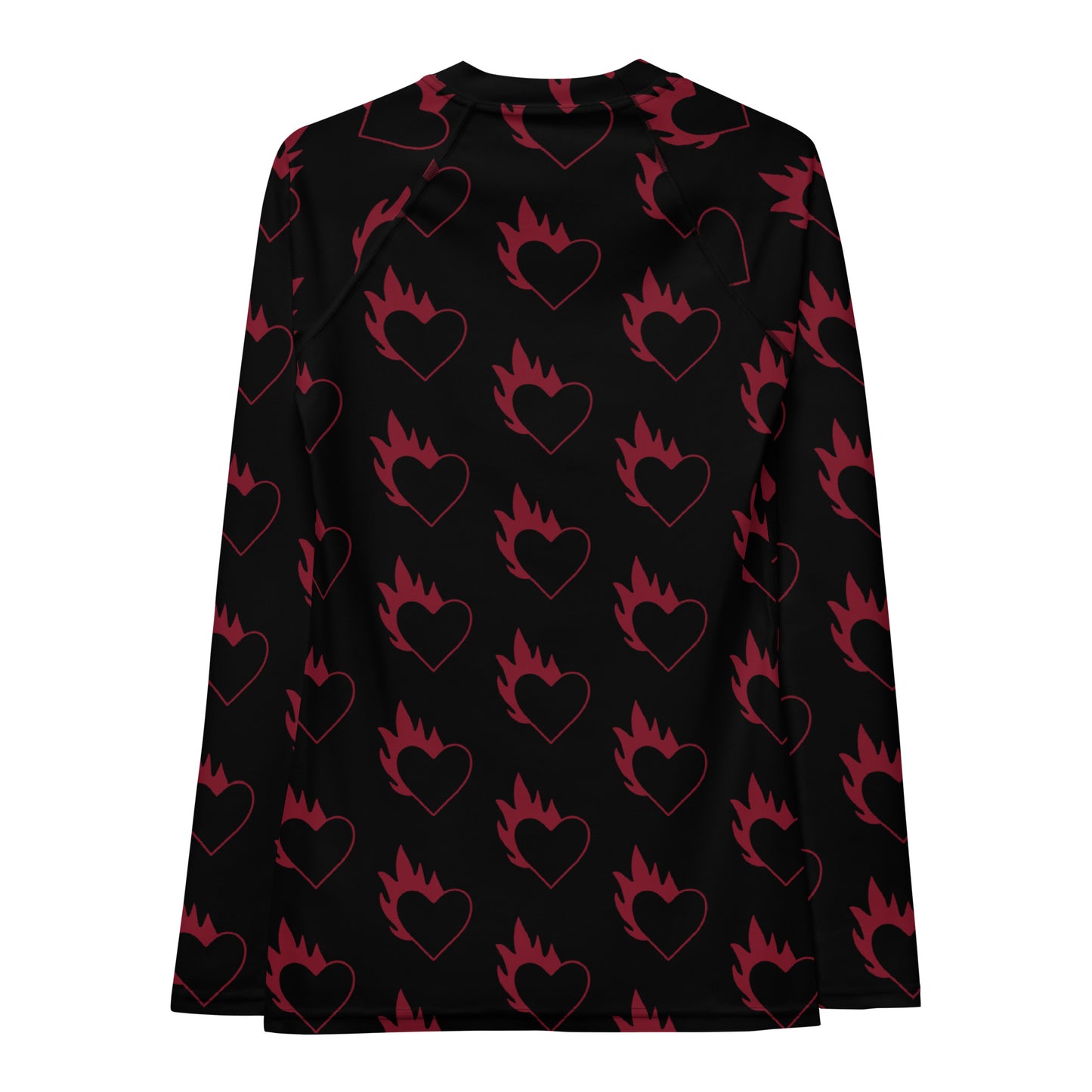 FLAMING HEART WOMEN'S RASH GUARD