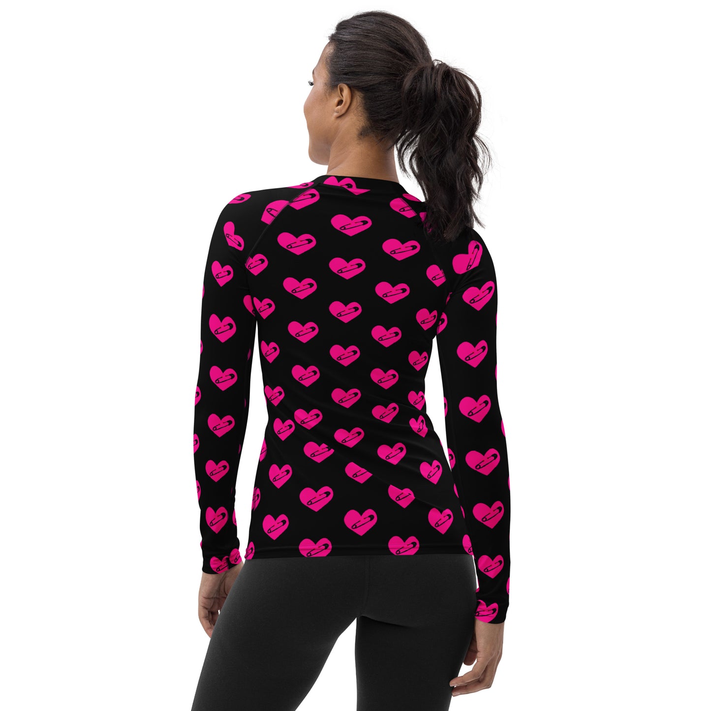 PINNED HEART WOMEN'S RASH GUARD