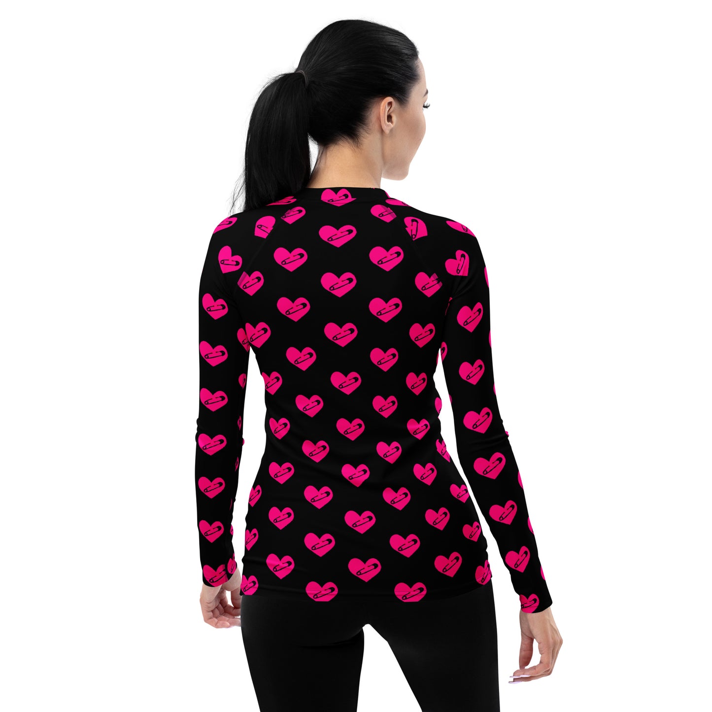 PINNED HEART WOMEN'S RASH GUARD