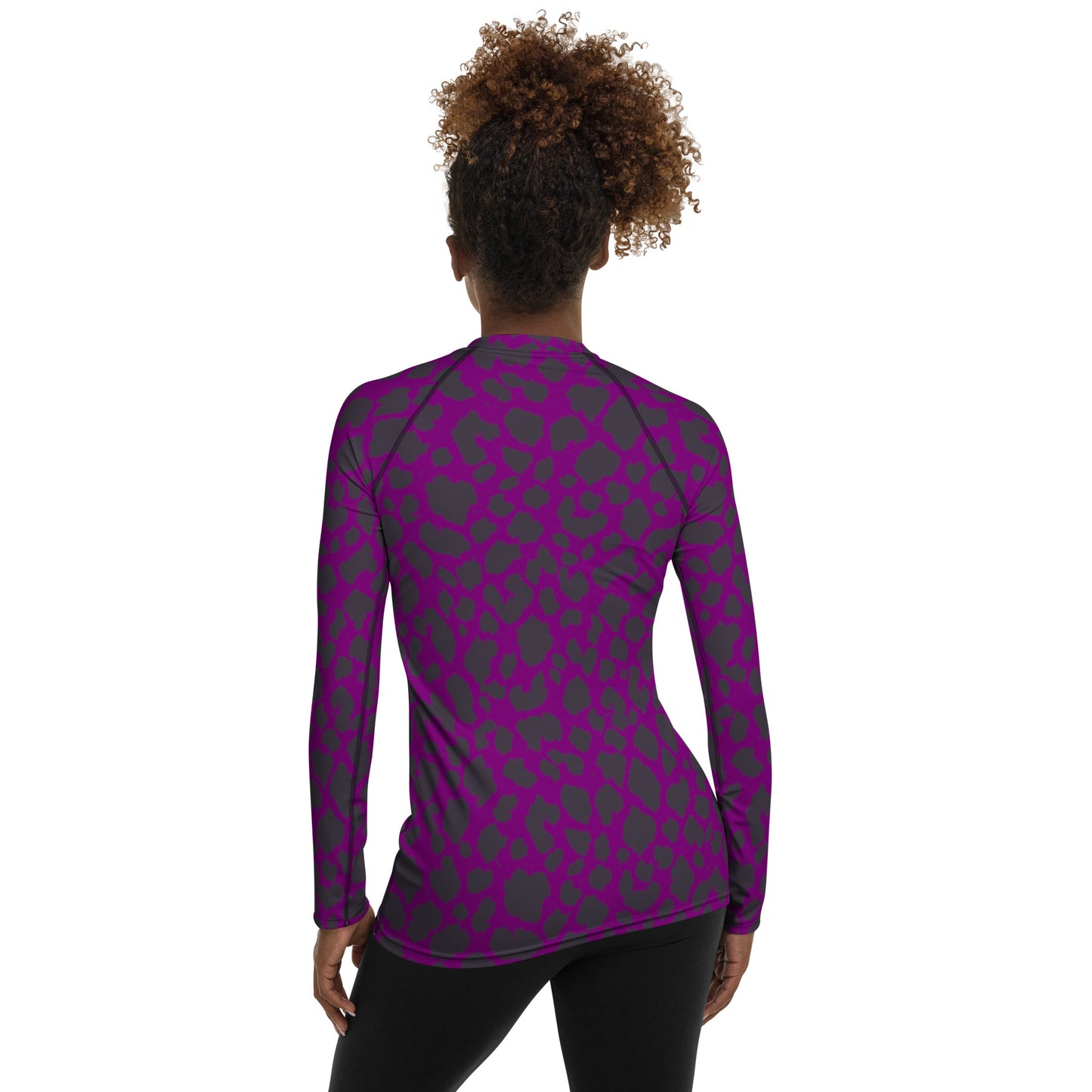 PURPLE LEOPARD WOMEN'S RASH GUARD