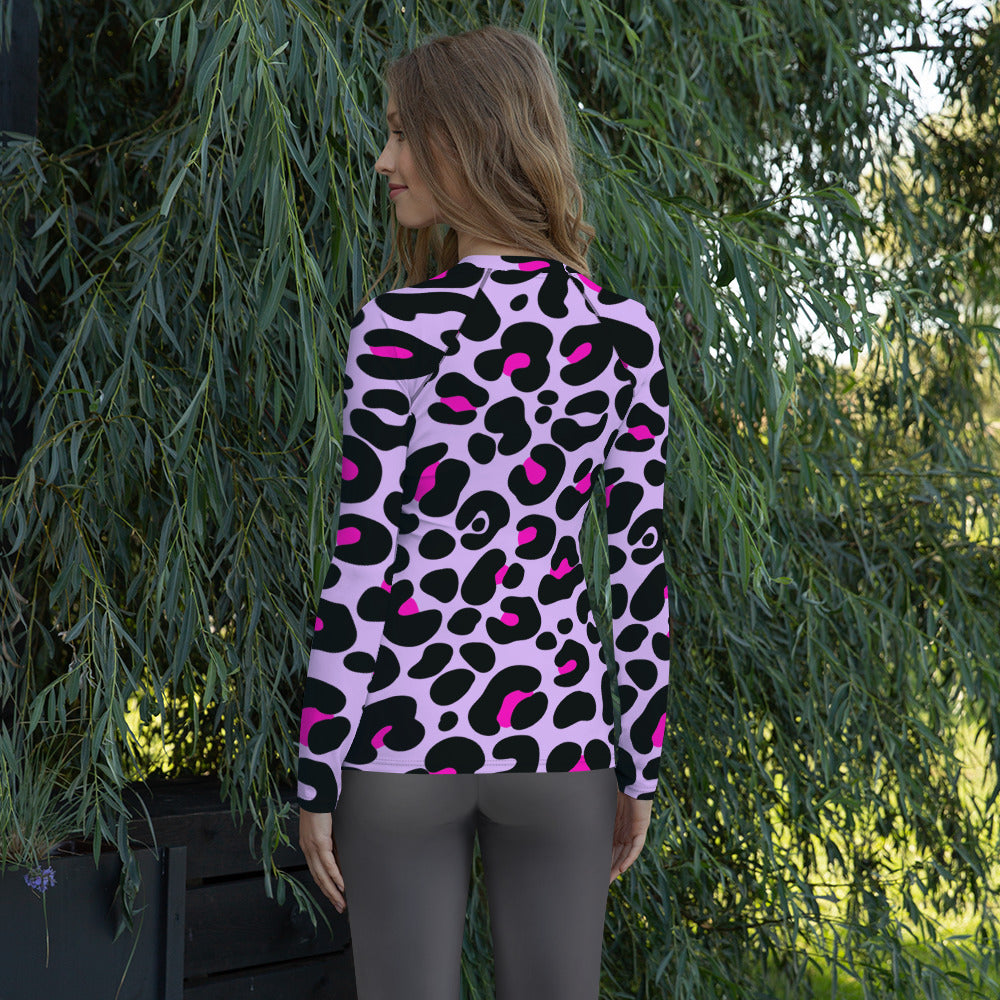 PURPLE & PINK WOMEN'S RASH GUARD