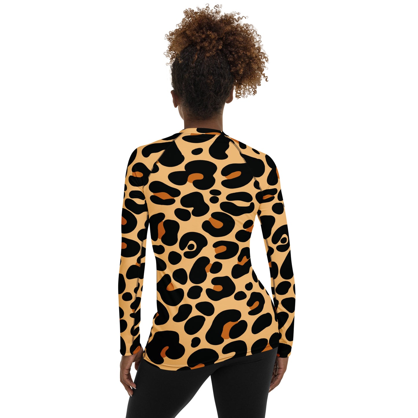 LEOPARD PRINT WOMEN'S RASH GUARD