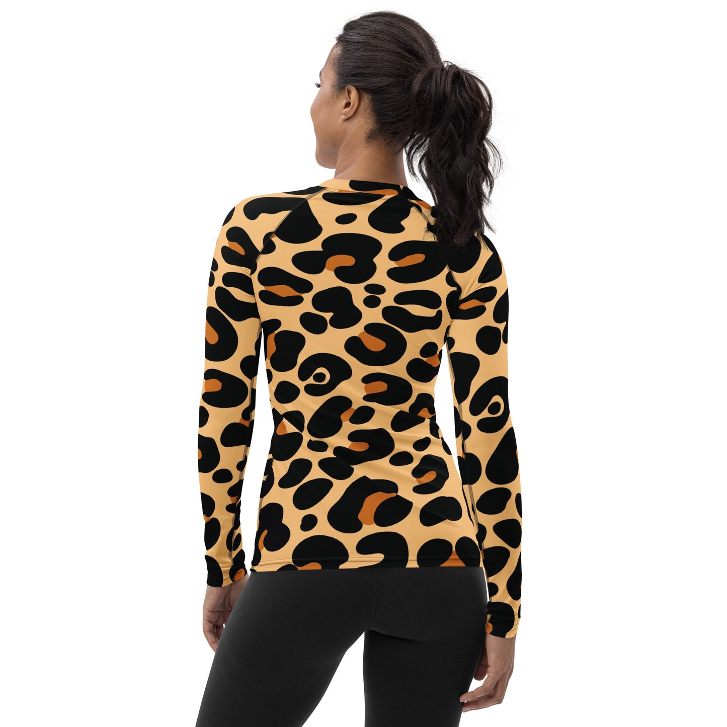 LEOPARD PRINT WOMEN'S RASH GUARD