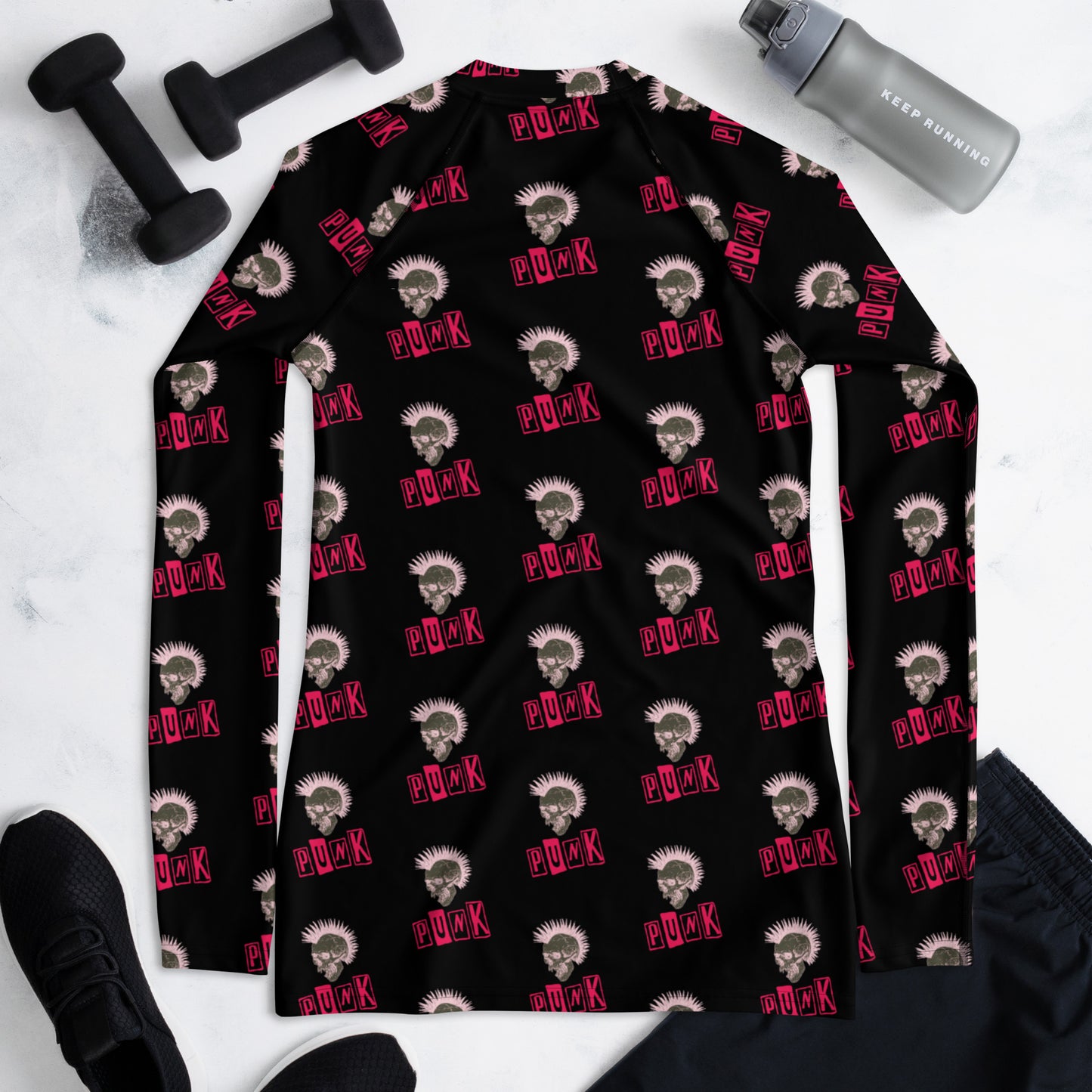 PUNK IS PINK WOMEN'S RASH GUARD