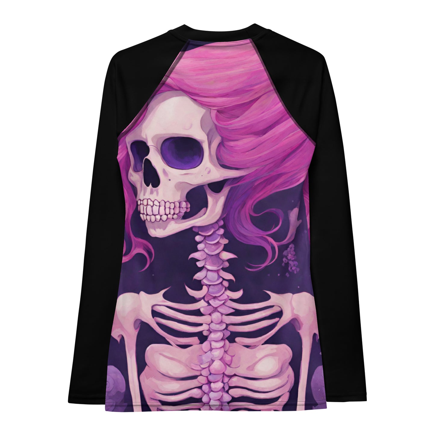 PINK SKELETON WOMEN'S RASH GUARD