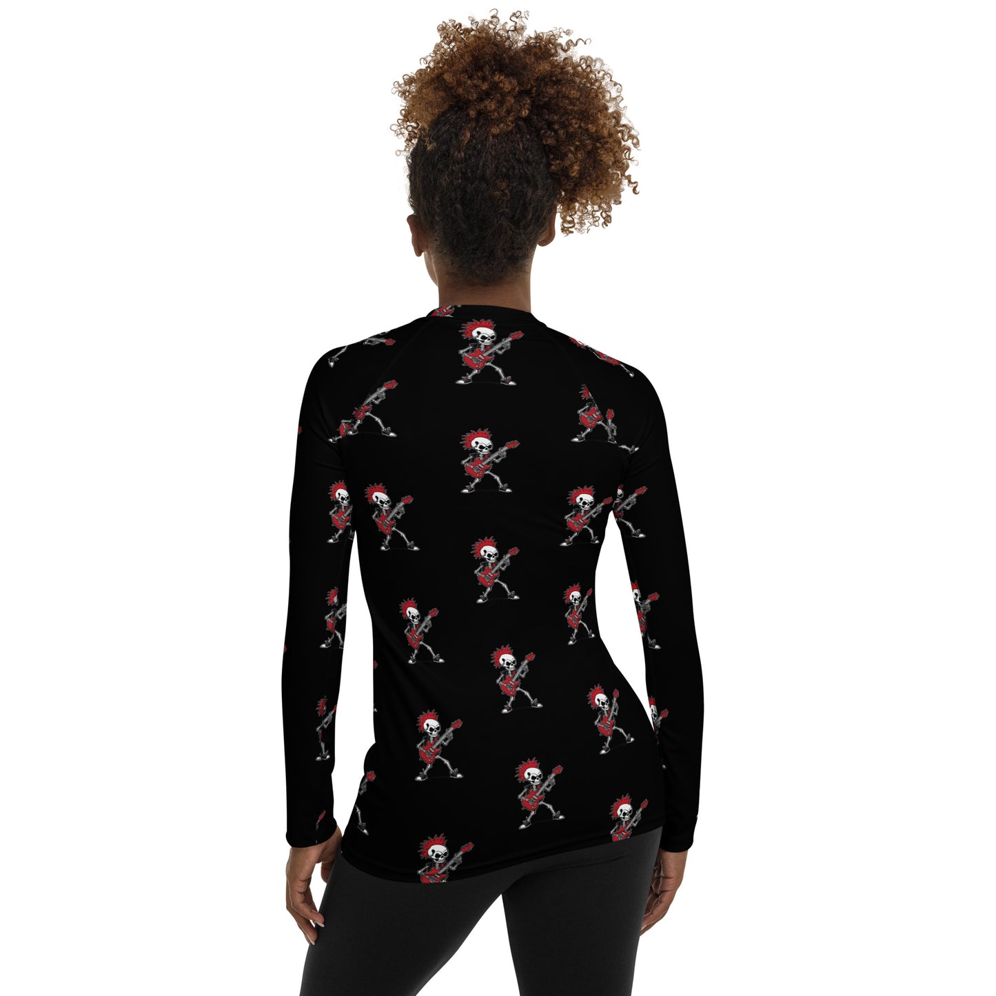 RED GUITAR WOMEN'S RASH GUARD
