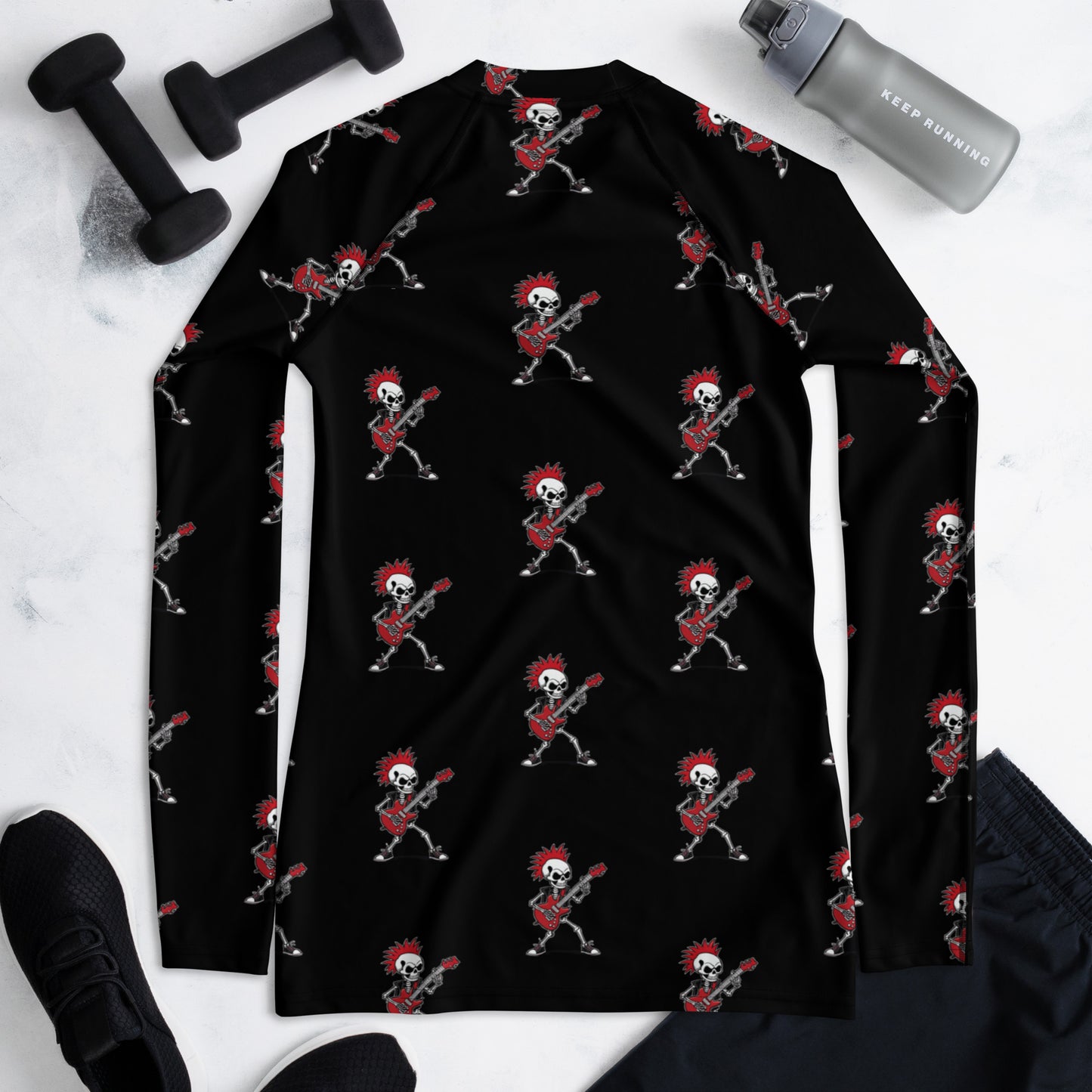 RED GUITAR WOMEN'S RASH GUARD