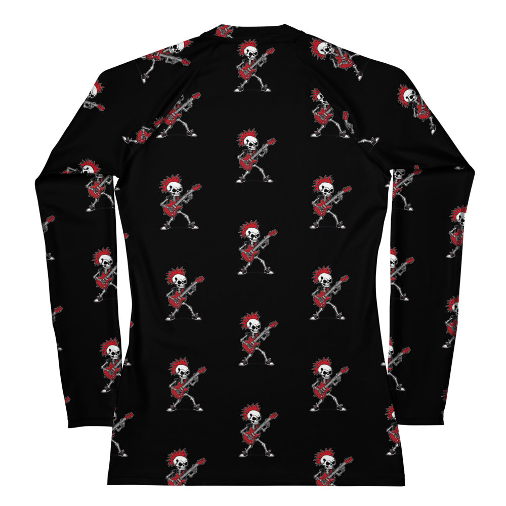 RED GUITAR WOMEN'S RASH GUARD