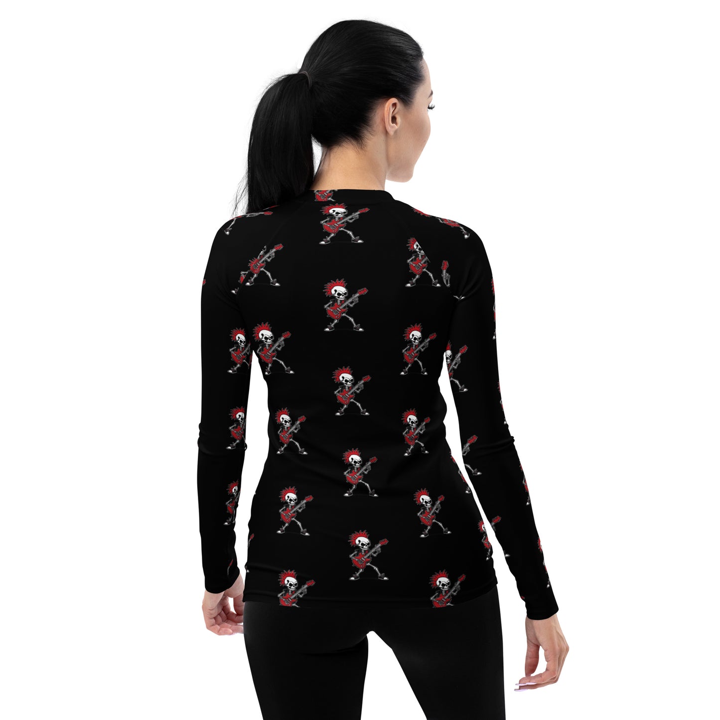 RED GUITAR WOMEN'S RASH GUARD