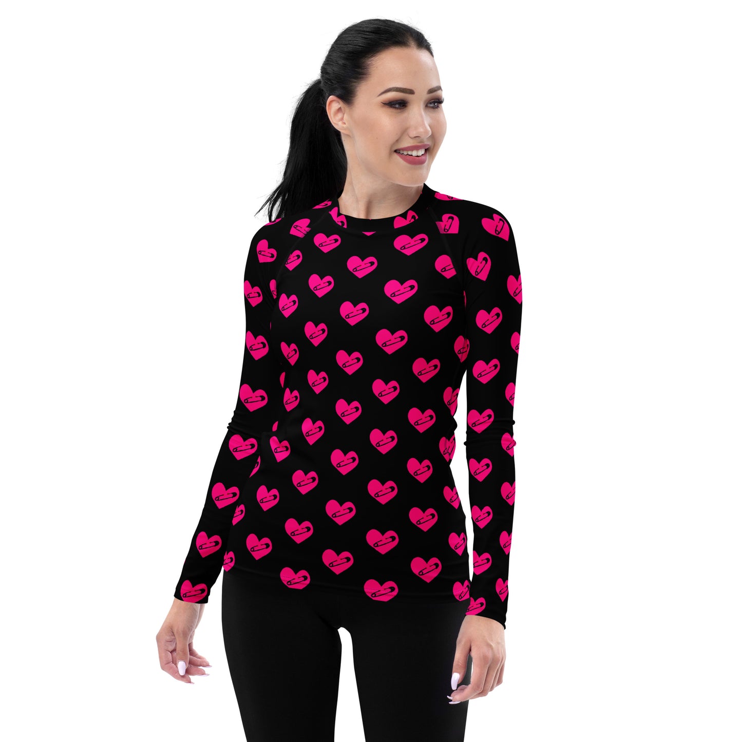 PINNED HEART WOMEN'S RASH GUARD