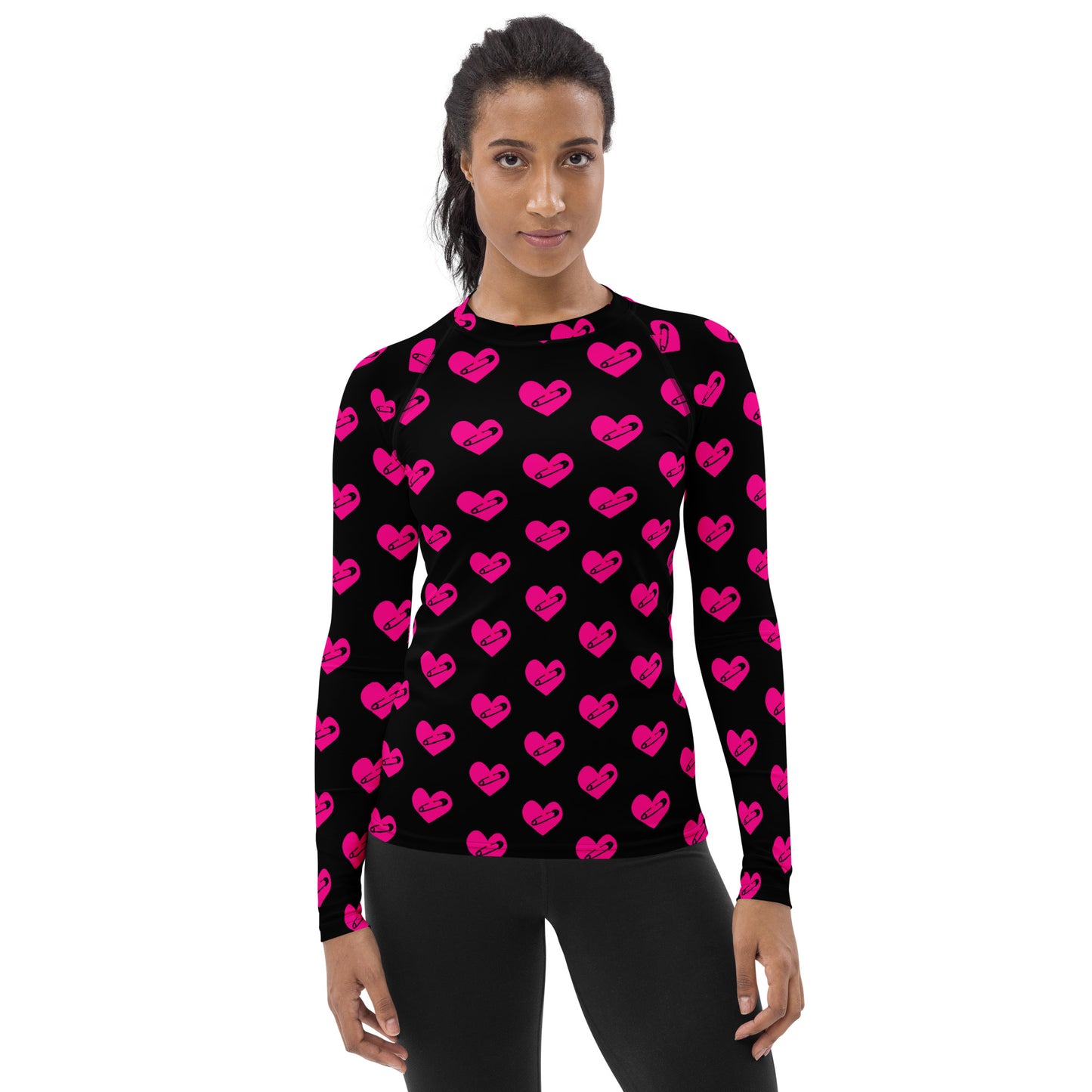 PINNED HEART WOMEN'S RASH GUARD