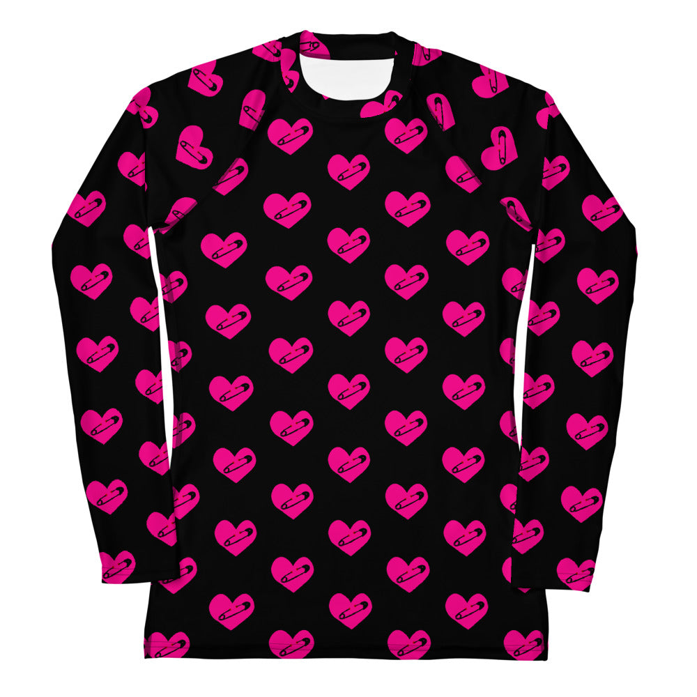 PINNED HEART WOMEN'S RASH GUARD