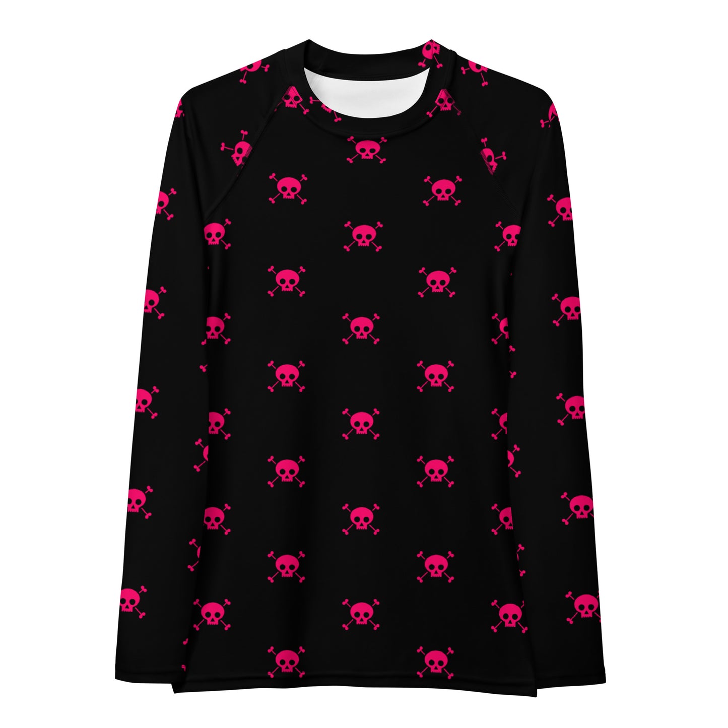 PINK SKULL & BONES WOMEN'S RASH GUARD