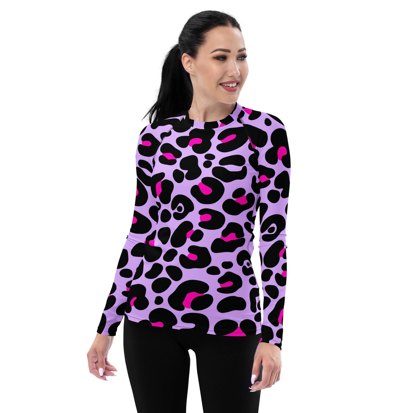 PURPLE & PINK WOMEN'S RASH GUARD