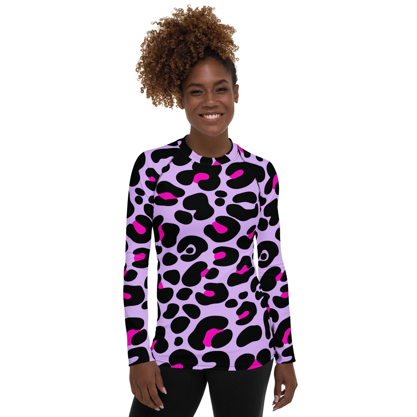 PURPLE & PINK WOMEN'S RASH GUARD