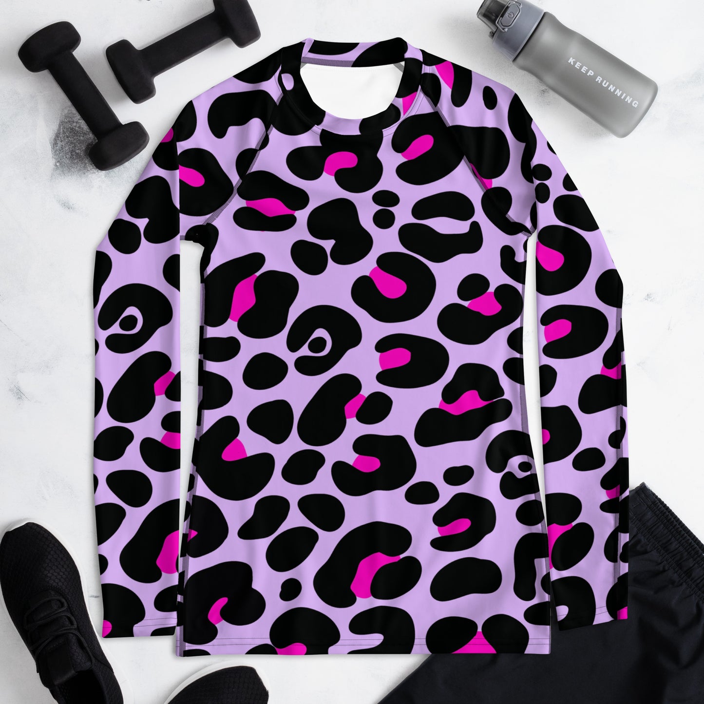 PURPLE & PINK WOMEN'S RASH GUARD