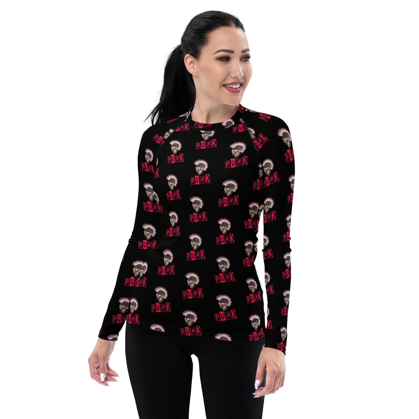 PUNK IS PINK WOMEN'S RASH GUARD