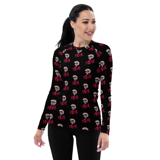 PUNK IS PINK WOMEN'S RASH GUARD