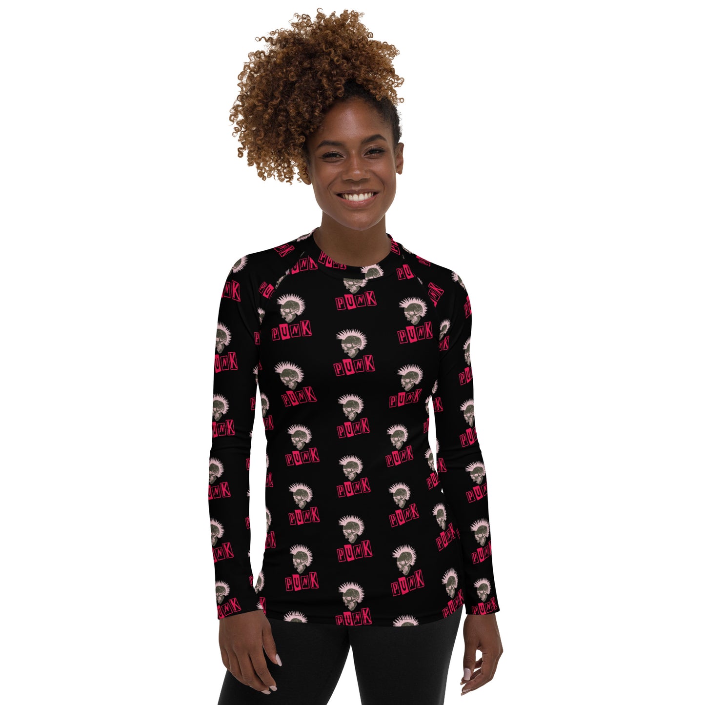 PUNK IS PINK WOMEN'S RASH GUARD