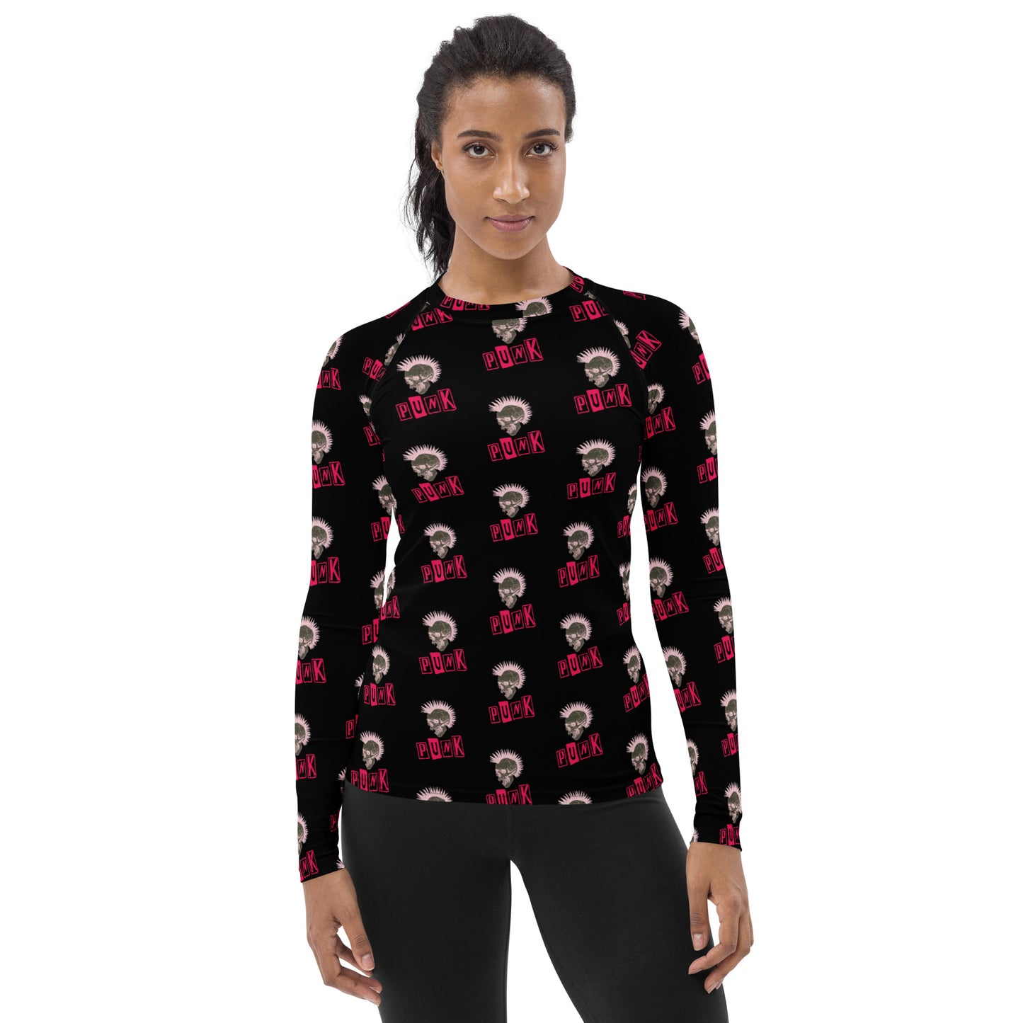 PUNK IS PINK WOMEN'S RASH GUARD