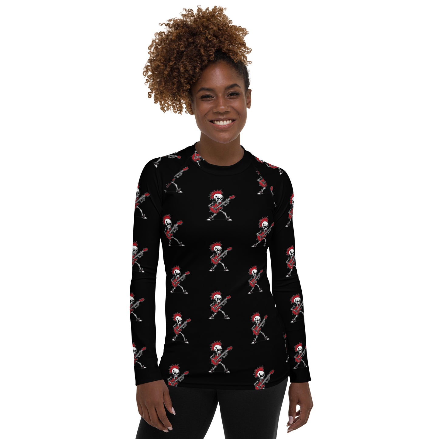 RED GUITAR WOMEN'S RASH GUARD