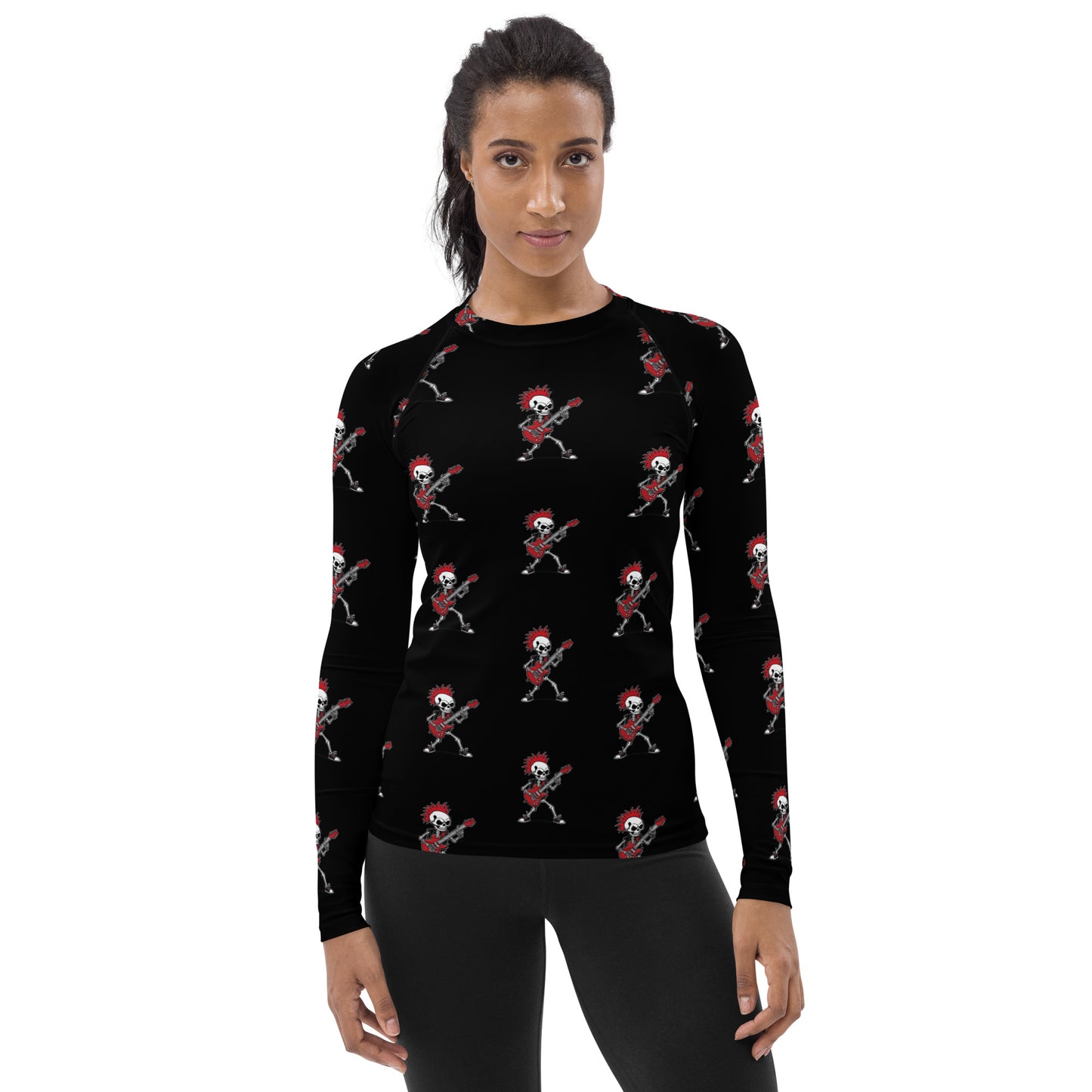 RED GUITAR WOMEN'S RASH GUARD