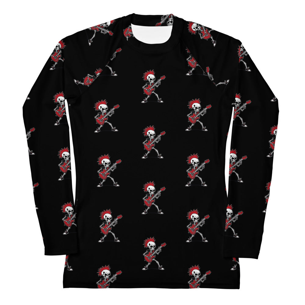 RED GUITAR WOMEN'S RASH GUARD