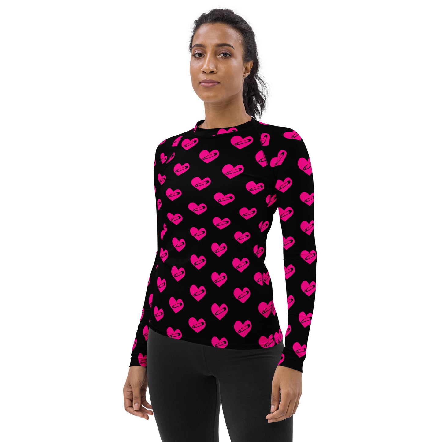 PINNED HEART WOMEN'S RASH GUARD