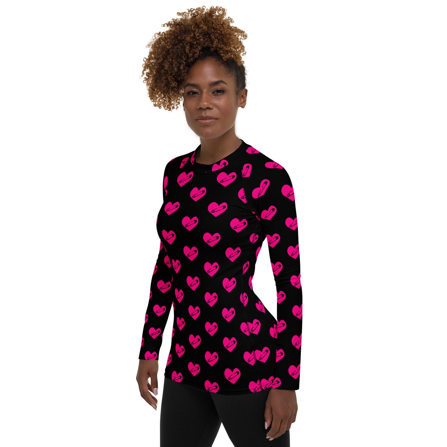 PINNED HEART WOMEN'S RASH GUARD