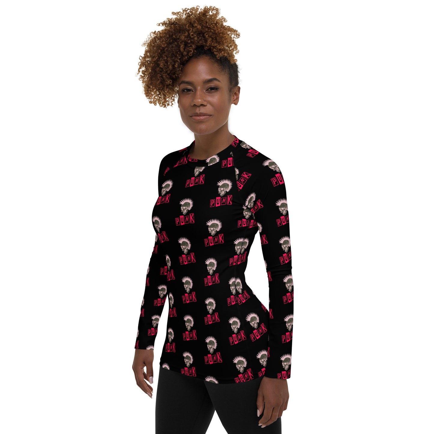 PUNK IS PINK WOMEN'S RASH GUARD