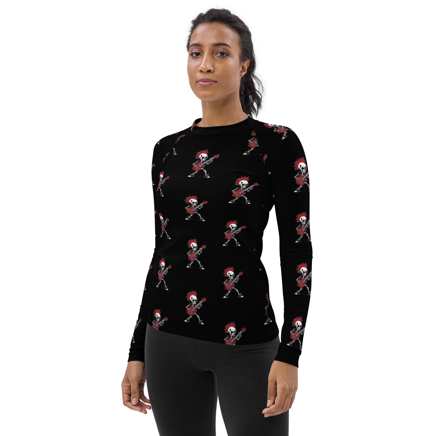 RED GUITAR WOMEN'S RASH GUARD