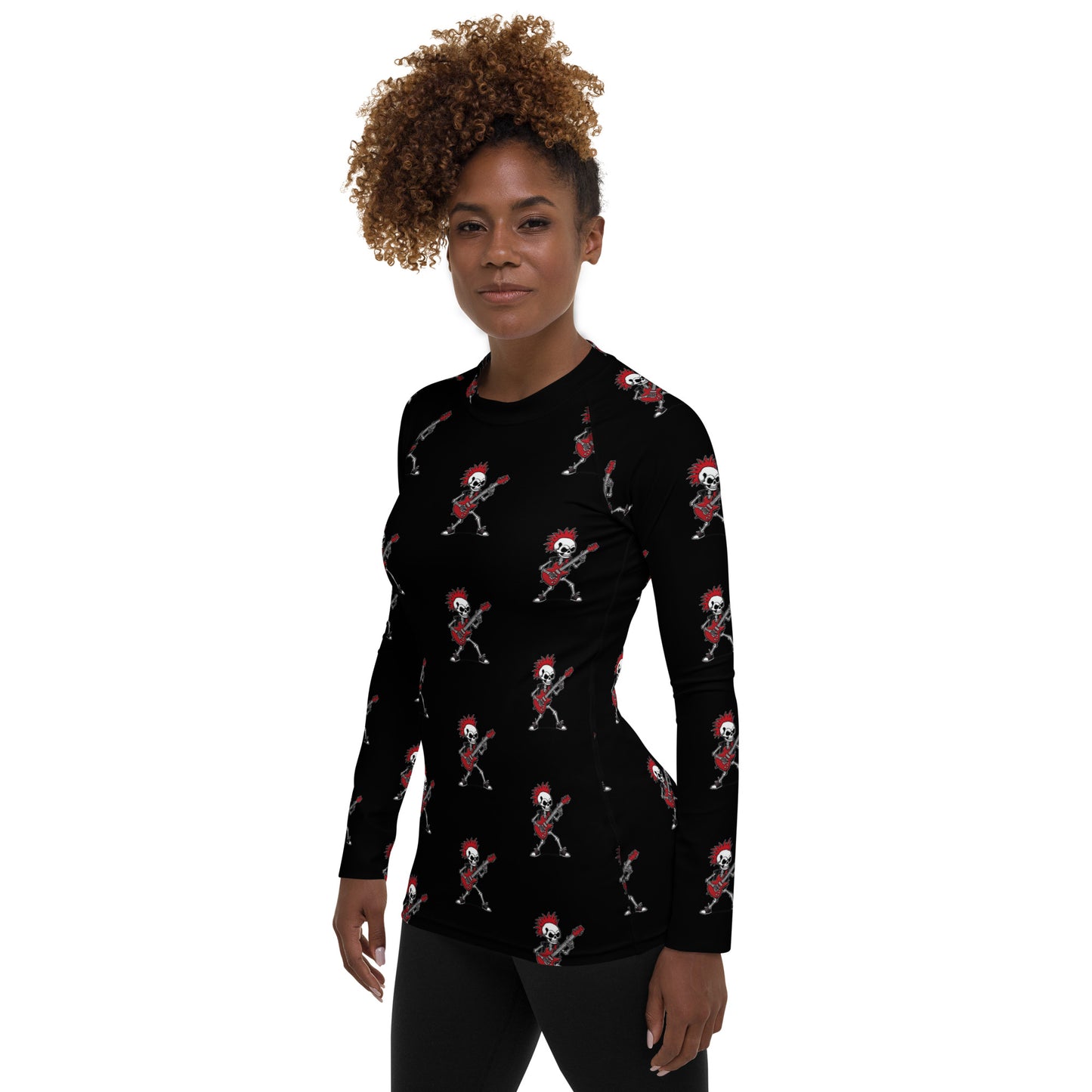 RED GUITAR WOMEN'S RASH GUARD