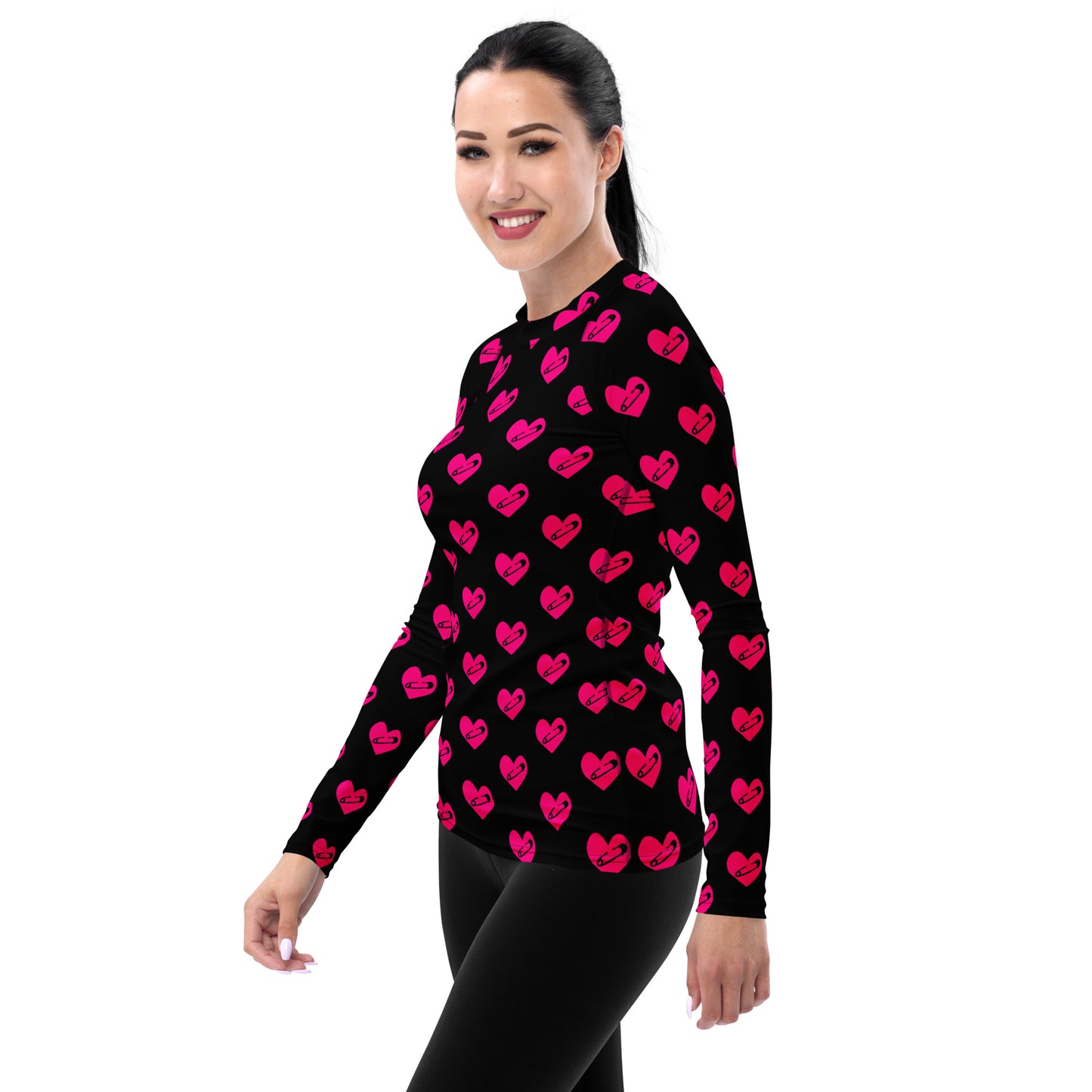 PINNED HEART WOMEN'S RASH GUARD