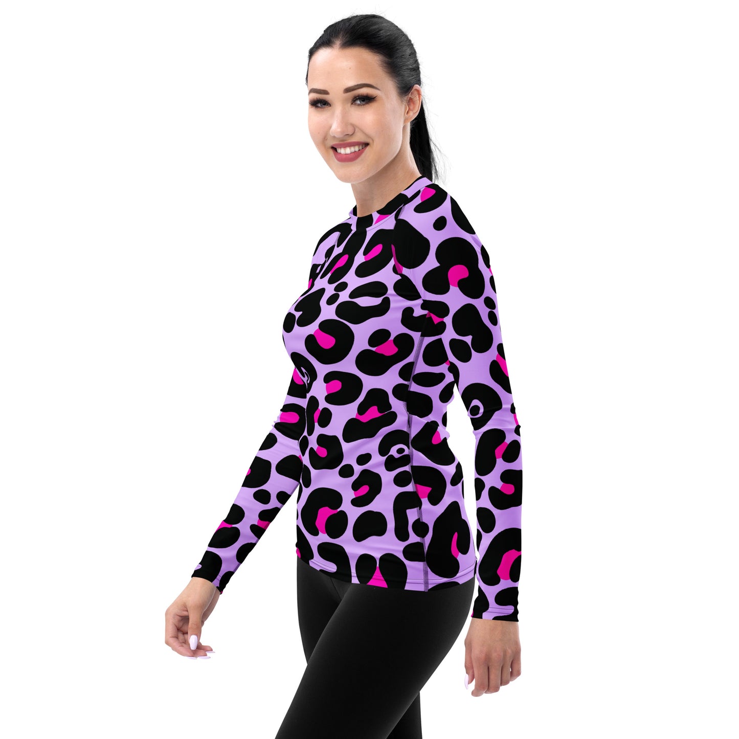 PURPLE & PINK WOMEN'S RASH GUARD