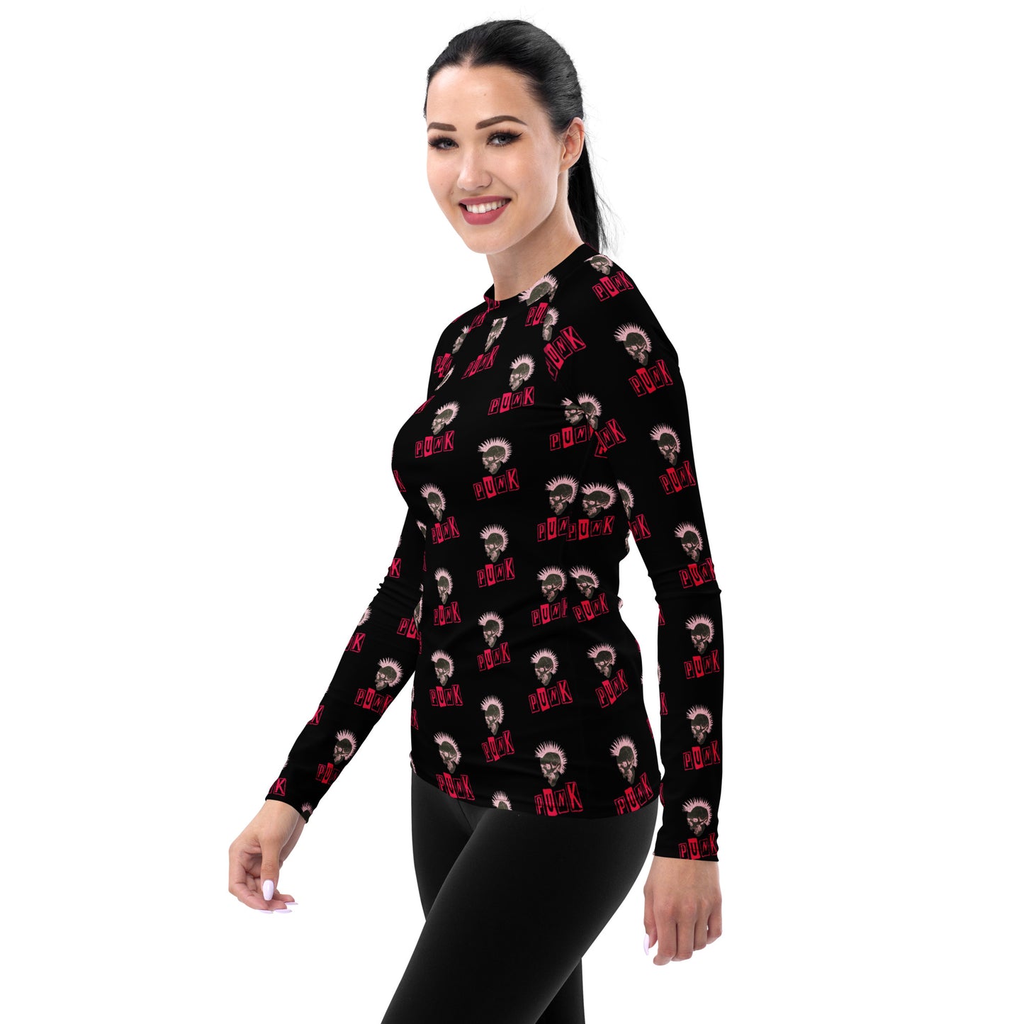 PUNK IS PINK WOMEN'S RASH GUARD
