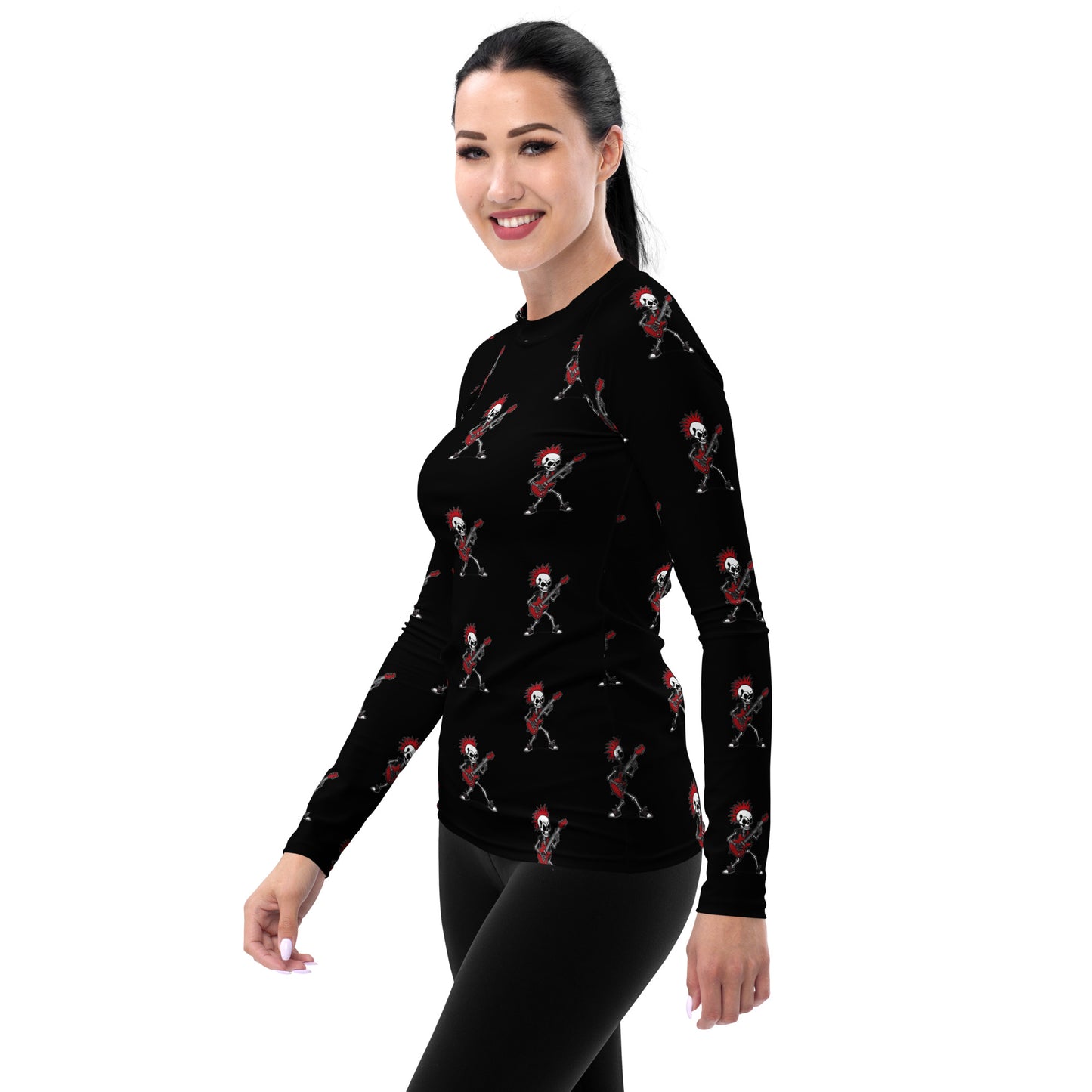RED GUITAR WOMEN'S RASH GUARD