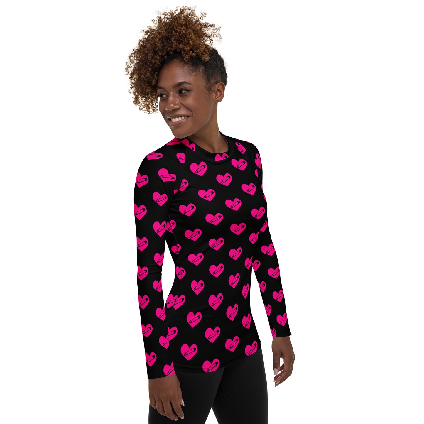 PINNED HEART WOMEN'S RASH GUARD