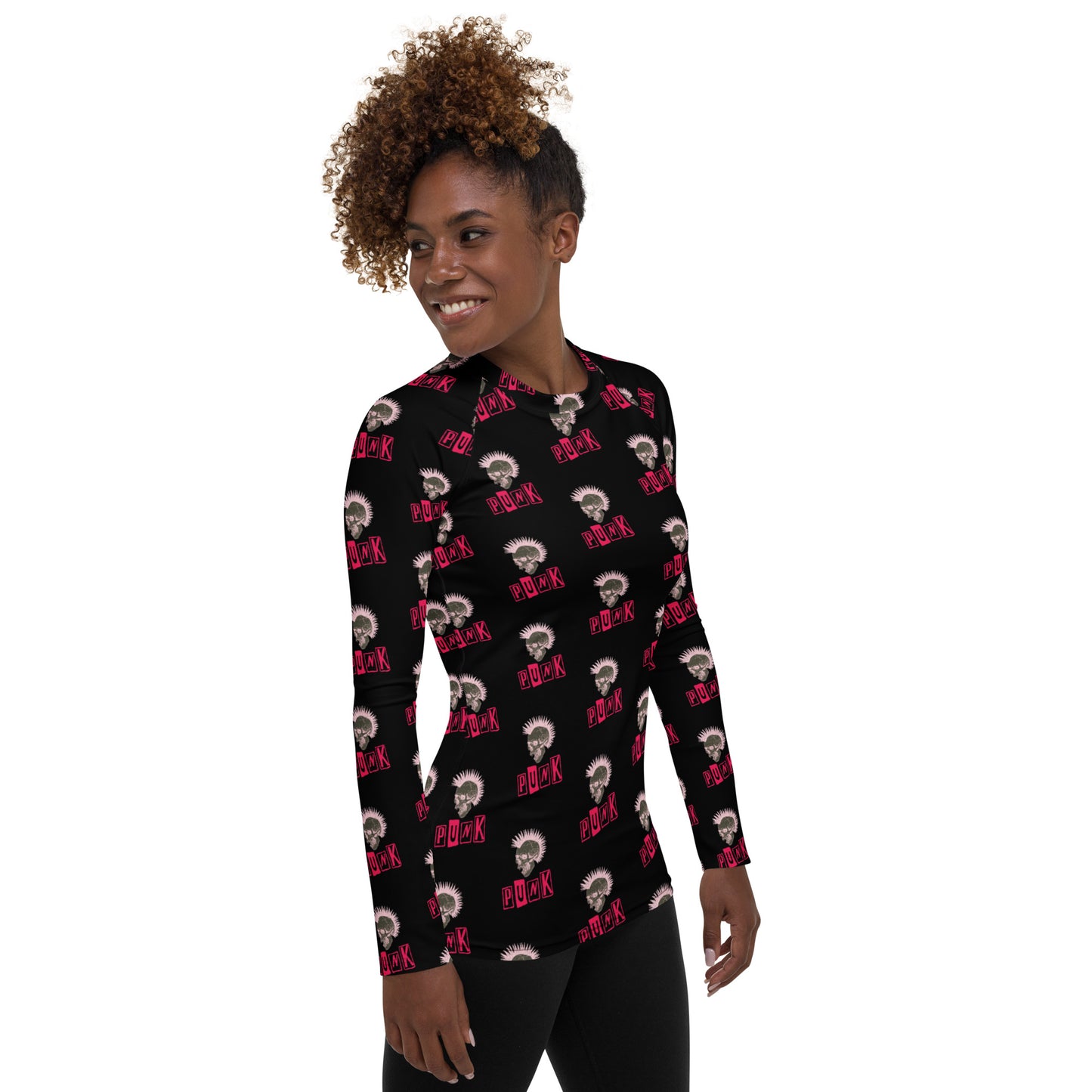 PUNK IS PINK WOMEN'S RASH GUARD