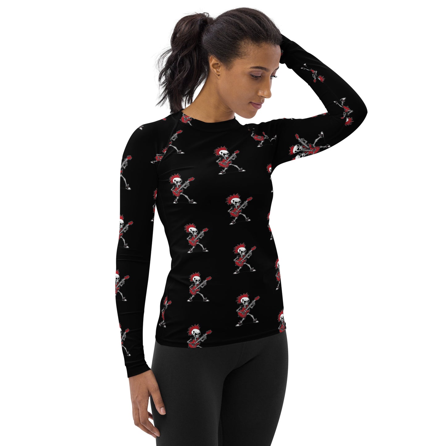 RED GUITAR WOMEN'S RASH GUARD