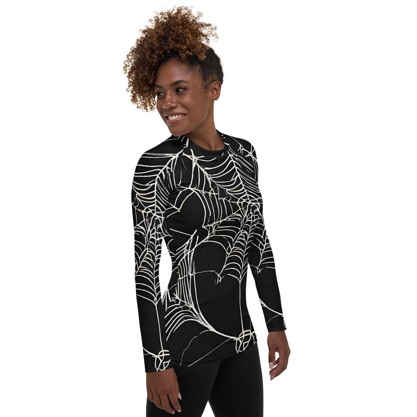 WEB OF LIES WOMEN'S RASH GUARD