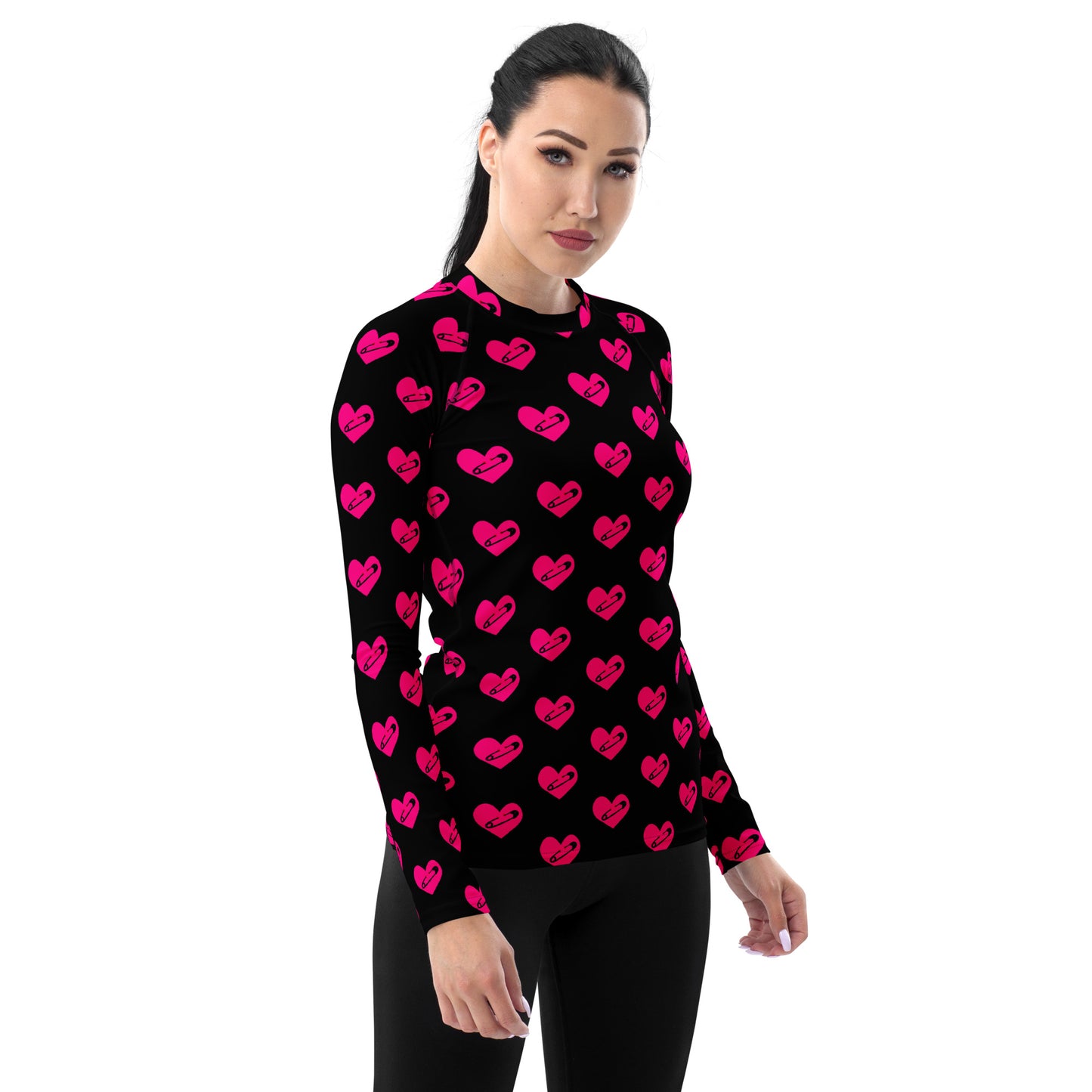 PINNED HEART WOMEN'S RASH GUARD